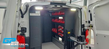 Modul-System racking fitted in van