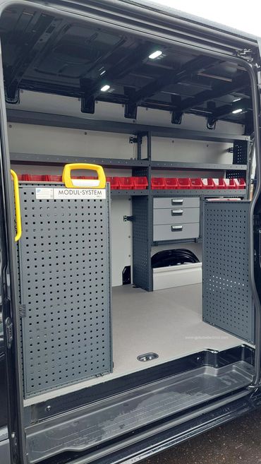 modul-system van racking legend wall lining