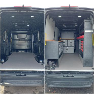 modul-system van racking before and after
