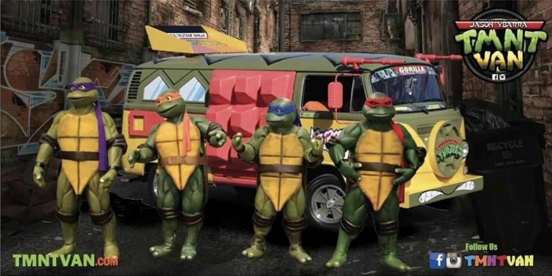 Teenage Mutant Ninja Turtles and Turtle Van available for parties and events in Los Angeles.