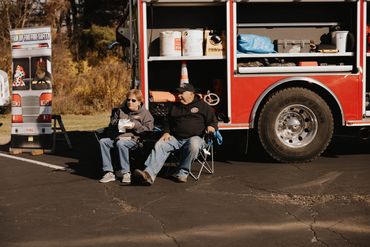 Fire Department personnel hanging out at The Champion Life Church Cajun Gras