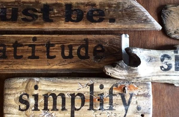 driftwood art, inspirational signs, hand-painted sign