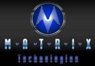 Logo with blue circle and white stylized M.