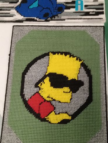 Hand sewed by my wife. Please allow 4 weeks for it to be made and delivered.