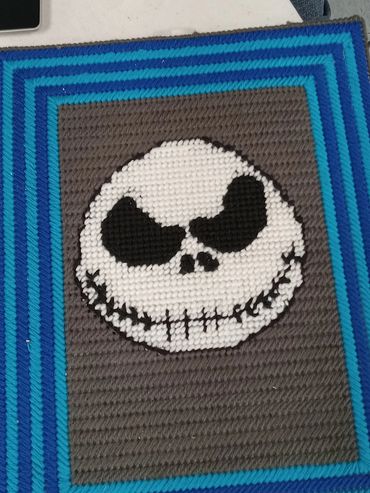 Jack skeleton hand sewed by my wife. Please allow 4 weeks for it to be made and delivered.