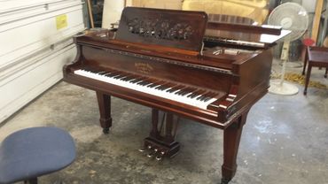 Past work on a restored vintage piano