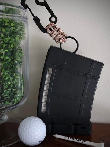 TeeMags Golf tee holder magazine firearms gun golf bag small business family owned