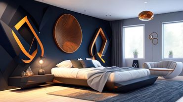 contemporary bedroom interior design concept