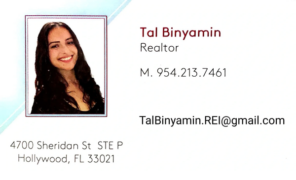 Tal Binyamin is a real estate agent focused on the South Florida market.