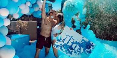 Gender reveal foam party in Charlotte NC