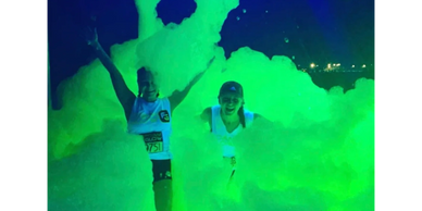 Glow in the dark foam for a preteen middle school teen high school foam party in Charlotte NC.