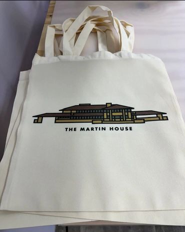Customized promotional product bags.