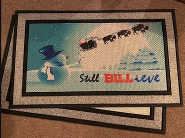 Customized entry mats as Christmas promotional product give aways!