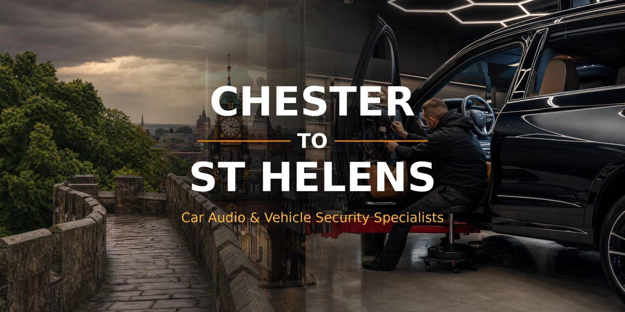 Chester customers travelling to PL-Autotek St Helens for car audio and vehicle security installation