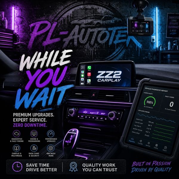 ZZ2 CarPlay, dash cam & diagnostics at PL-Autotek St Helens. While-you-wait service.