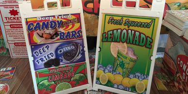 food concession signs concession signs food stand signs banner  carnival signs carnival games