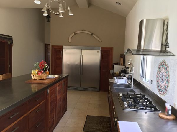 large kitchen prep area