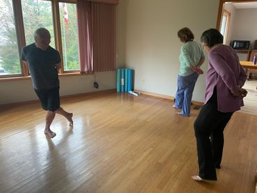Gary teaching us Qi Gong