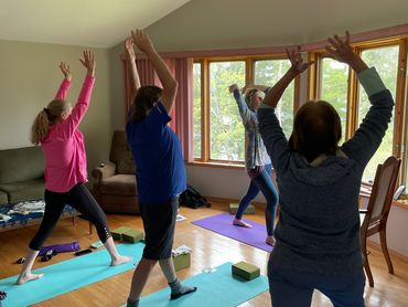 Katie teaching us yoga