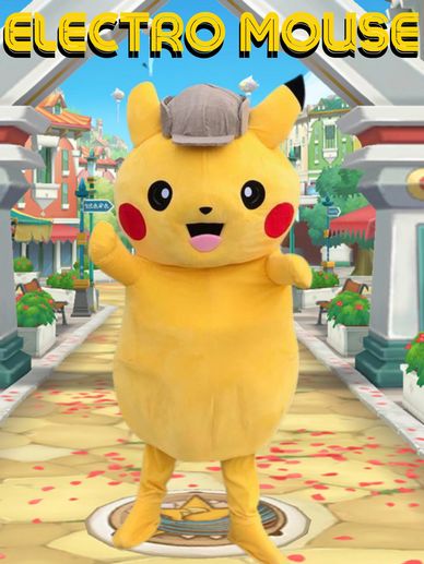 Poke Mouse Mascot for great costume & games that relate to the show. Houston party play w/ friends.