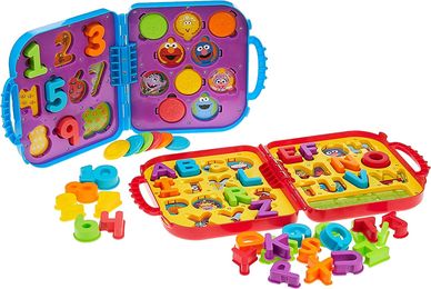 Sesame Street On The Go Letters & Numbers with Elmo & Cookie Monster, 2 Take Along Cases