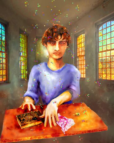 Concept art illustration fantasy fiction character study "Leonard de Lux Jr"