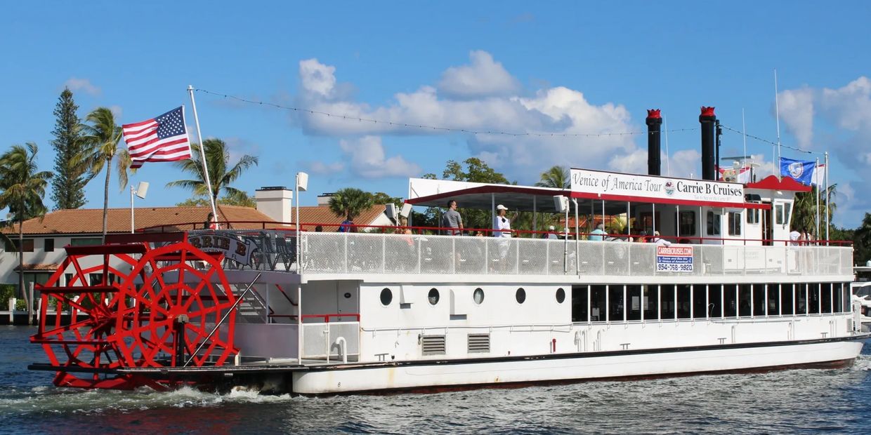 Carrie B Cruises 115 feet long with plenty of room to move around and cold AC, Sun or Shade!