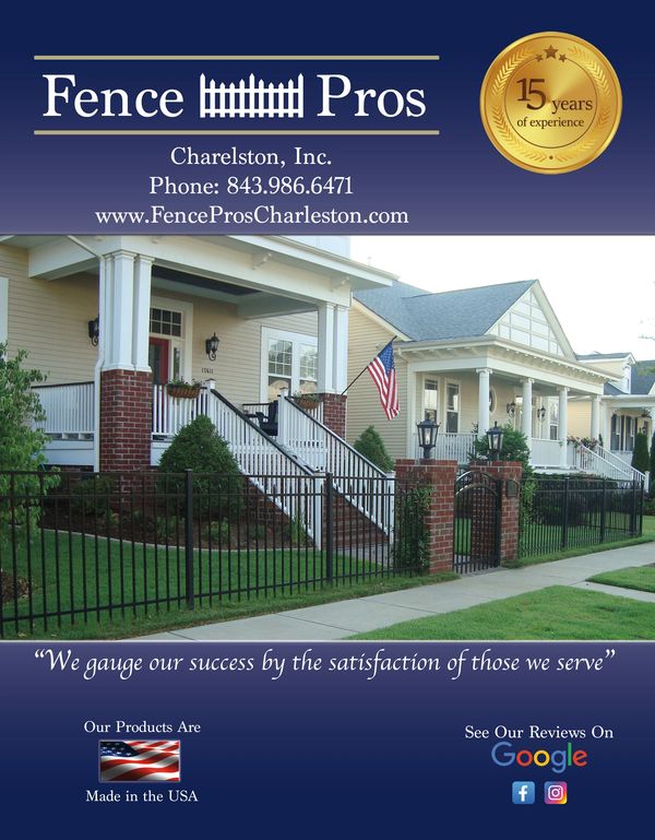 Aluminum Fencing Flyer From Fence Pros Charleston, Inc.