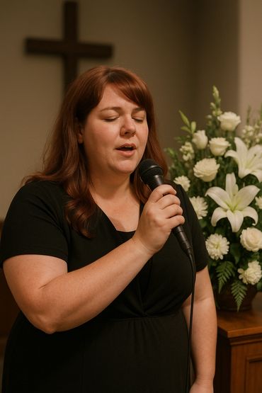 Singing at a funeral