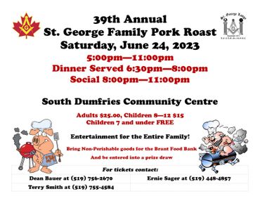 As for the 39th Annual St. George Family Pork Roast which Affix Label and Print Inc was a sponsor.