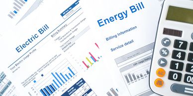 Home energy bill and electric bill with calculator for home energy audit