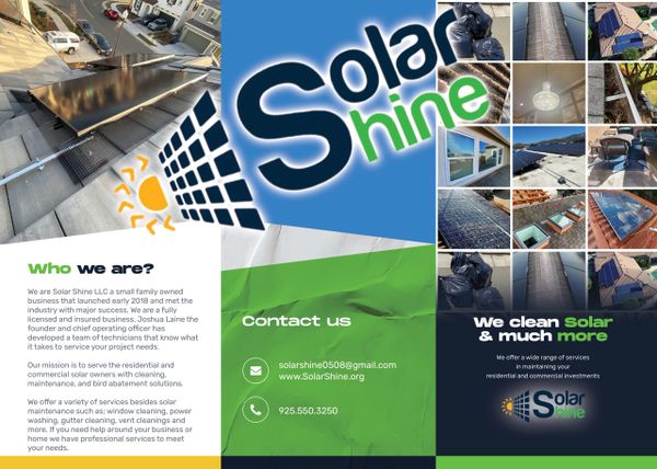 Solarshine trifold brochure outside