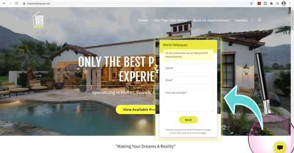 Maria Velazquez Real Estate website design