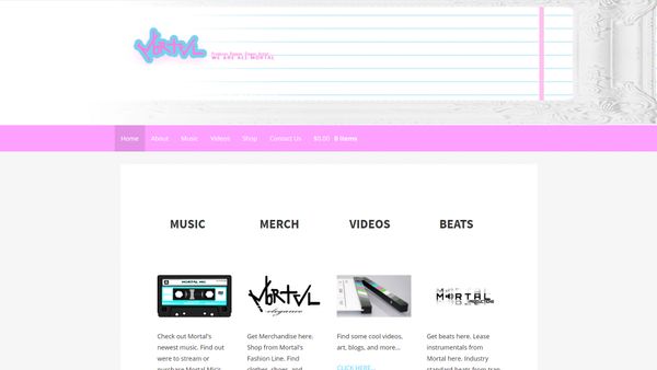 Music artist website design