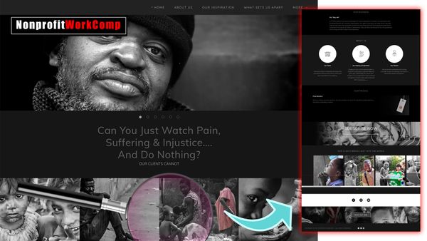 Nonprofit work comp website design