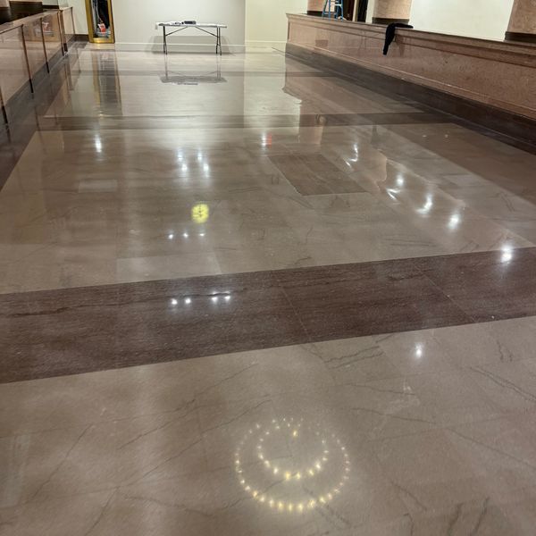 1929 marble floor refinished at 2E Congress. (The Treasury)