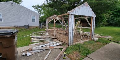 Shed demolition and removal