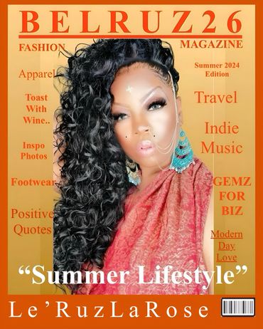 Le’Ruz La Rose Front Cover Of BELRUZ26 Fashion Summer Magazine