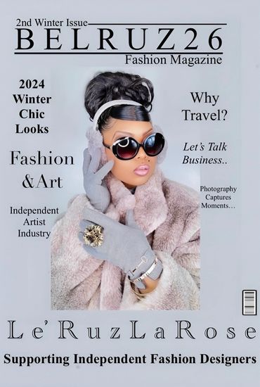 Le’Ruz La Rose Front Cover Of BELRUZ26 Fashion Winter Magazine