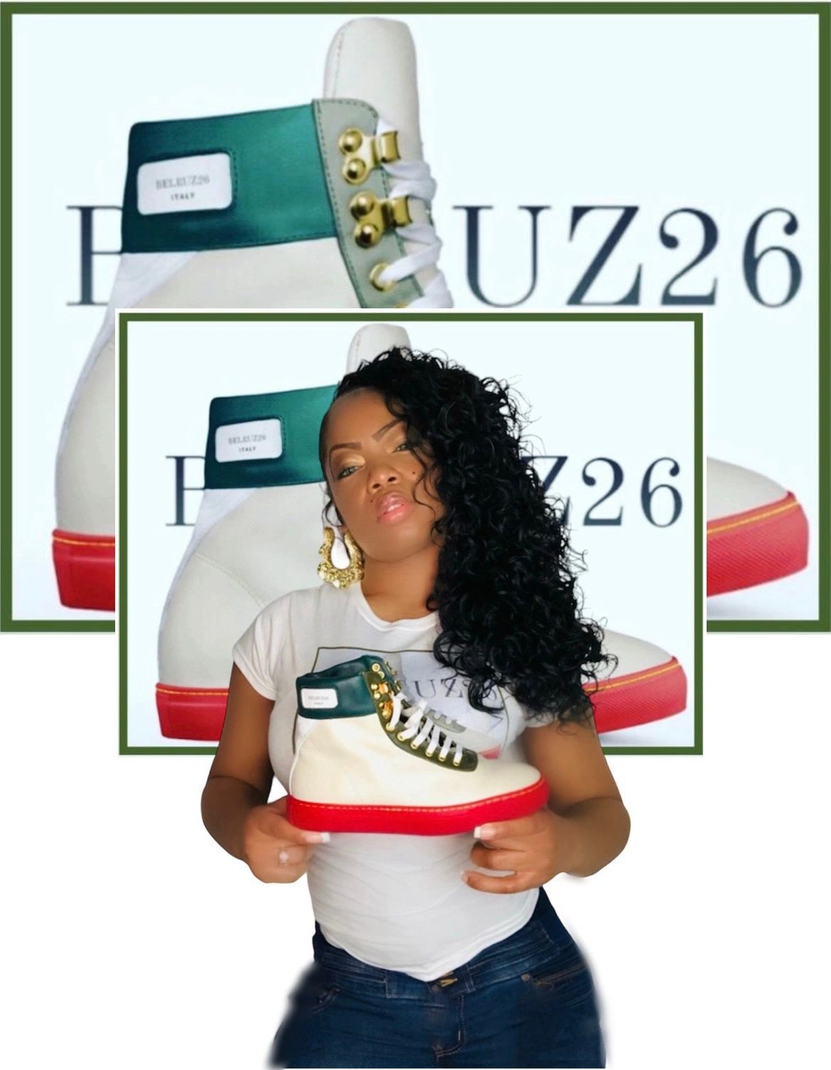 BELRUZ26 Italian High Top Polo Sneakers