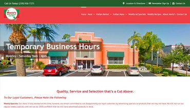 Mario's Meat Market Website