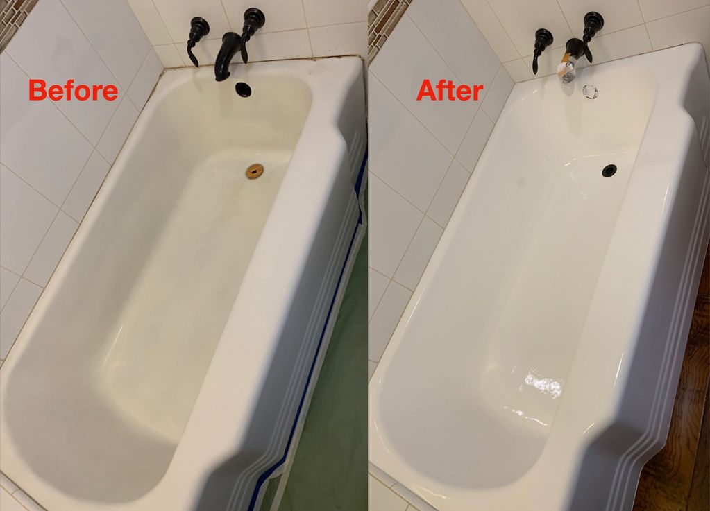 Porcelain tub refinishing