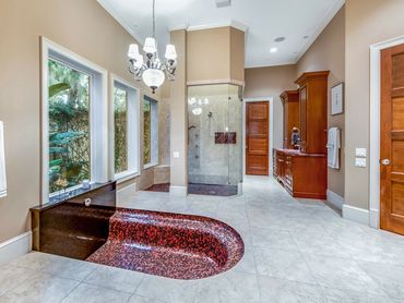 A view inside an elegant property along with a beautiful view and theme