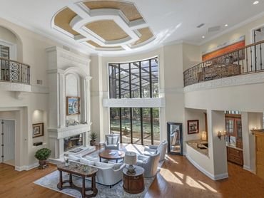 A view inside an elegant property along with a beautiful view and theme