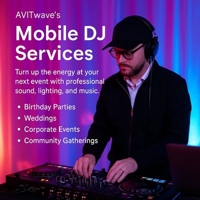 Mobile DJ Services, Man Playing with a DJ Setup