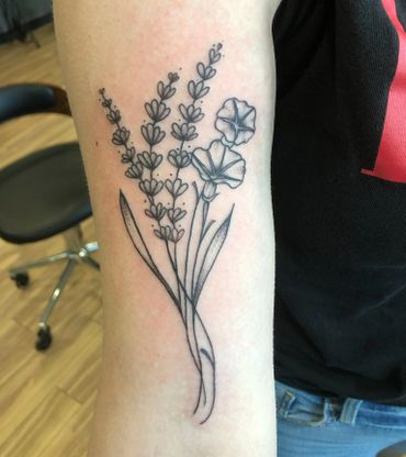 Floral flower tattoo