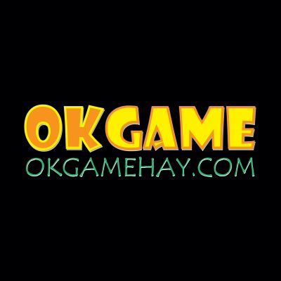 Logo OKGAME với nền đen và chữ màu vàng cam.