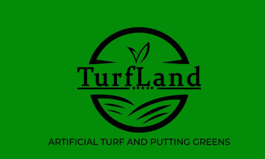 Logo for TurfLand, specializing in artificial turf and putting greens.