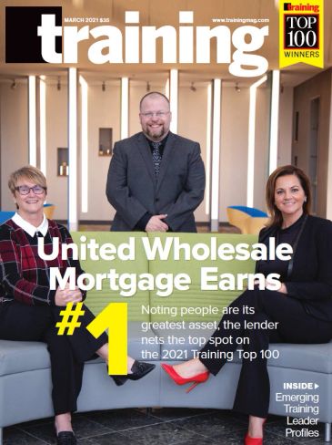 Cover of Training magazine featuring United Wholesale Mortgage as top training company.