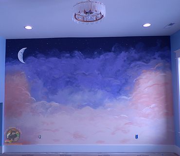 interior bedroom mural